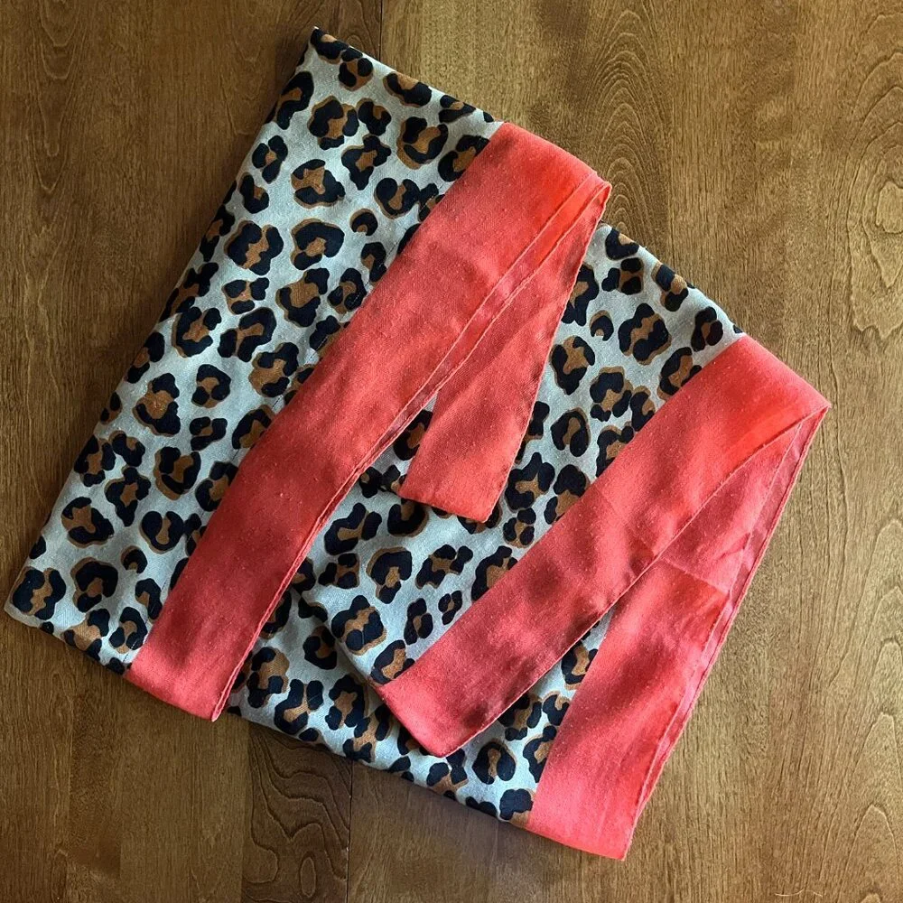 Leopard print infinity scarf